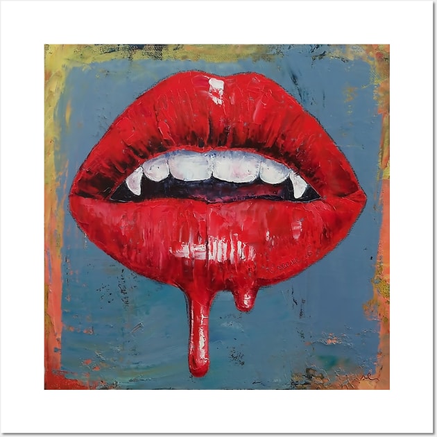 Vamp Lips Wall Art by WikiDikoShop